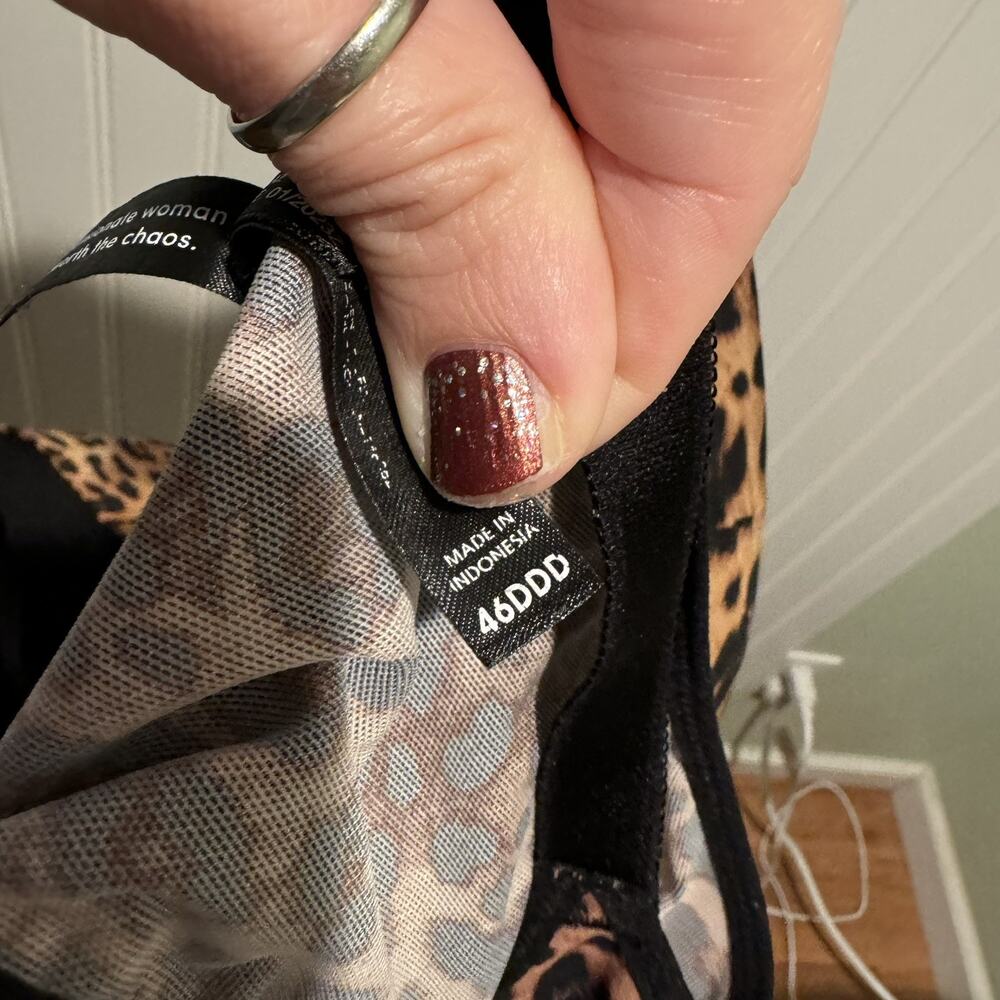Torrid Leopard Print Underwire Bra Front Closure Size 46DDD - Picture 5 of 5